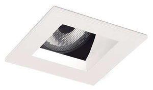 Juno Aculux 2SQA W FM Recessed Lighting 2" LED Square Adjustable Angle Cut Reflector, White Flush Mount Trim