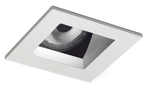 Juno Aculux  2SQA CD FM WET Recessed Lighting 2" LED Square Adjustable Angle Cut Reflector, Lensed, Haze Flush Mount Trim