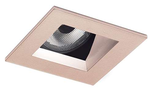 Juno Aculux  2SQA WTD FM WET Recessed Lighting 2" LED Square Adjustable Angle Cut Reflector, Lensed, Wheat Haze Flush Mount Trim