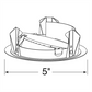 Juno Recessed Lighting 39WHZ-WH (39 WHZWH) 4" Lensed Wall Wash Trim, Wheat Haze Relfector, White Trim Ring