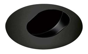 Juno Aculux 3AOVAL BS BLFM Recessed Lighting 3-1/4" Low Voltage, LED Slot Pinhole, Black Flush Mount Trim