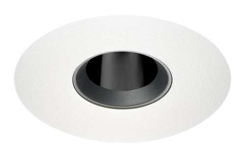 Juno Aculux 3APIN BS WHSF Recessed Lighting 3-1/4" Adjustable 1-1/4" Recessed Lighting Line Voltage, Low Voltage, LED Pinhole Black Alzak Reflector, White Trim