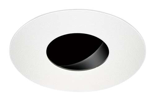 Juno Aculux 3APINLG BS WHSF Recessed Lighting 3-1/4" Line Voltage, Low Voltage, LED Adjustable Pinhole Black Alzak Reflector, White Trim