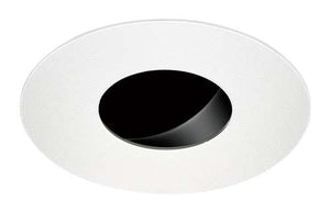 Juno Aculux 3APINLG BS WHFM Recessed Lighting 3-1/4" Line Voltage, Low Voltage, LED Adjustable Flush Mount Pinhole Black Alzak Reflector, White Trim