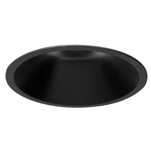 Juno Aculux  3DH BS FM Recessed Lighting 3-1/4" Hyperbolic LED Downlight, Flush Mount Reflector, Black Alzak Finish