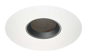 Juno Aculux 3DPIN BS WHFM WET Recessed Lighting 3-1/4" Lensed Pinhole Flush Mount, Line Voltage, Low Voltage, LED, Black Alzak Reflector, White Trim