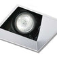 Juno Aculux 3SQA CD FM WET Recessed Lighting 3-1/4" Line Voltage, Low Voltage, LED Square Downlight Angle Cut Lensed Reflector Flush Mount, Haze Trim