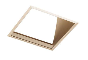 Juno Aculux 3SQA WTD FM WET Recessed Lighting 3-1/4" Line Voltage, Low Voltage, LED Square Downlight Angle Cut Lensed Reflector Flush Mount, Wheat Haze Trim
