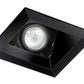 Juno Aculux 3SQA BD SF Recessed Lighting 3-1/4" Line Voltage, Low Voltage, LED Square Angle Cut Reflector Self Flanged Square Downlight, Black Haze Trim