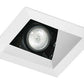 Juno Aculux 3SQA W SF Recessed Lighting 3-1/4" Line Voltage, Low Voltage, LED Square Angle Cut Reflector Self Flanged Square Downlight, White Trim
