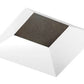 Juno Aculux 3SQABV BS WHSF WET Recessed Lighting 3-1/4" Line Voltage, Low Voltage, LED Square Downlight Adjustable Regressed Pinhole, Black Alzak Reflector, White Trim
