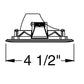 Juno Aculux 3SQABV BS WHSF Recessed Lighting 3-1/4" Line Voltage, Low Voltage, LED Square Downlight Adjustable Regressed Pinhole, Black Alzak Reflector, White Trim