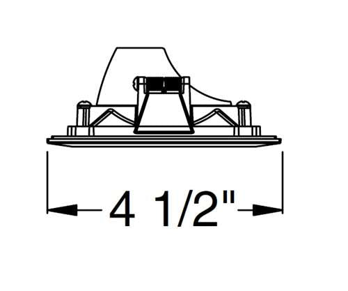 Juno Aculux 3SQABV BS WHSF Recessed Lighting 3-1/4" Line Voltage, Low Voltage, LED Square Downlight Adjustable Regressed Pinhole, Black Alzak Reflector, White Trim