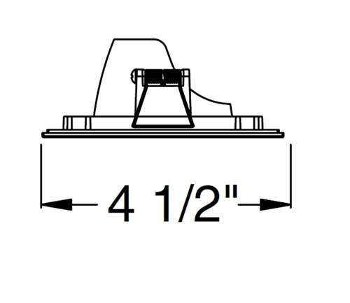 Juno Aculux 3SQAPIN BS BLSF WET Recessed Lighting 3-1/4" Line Voltage, Low Voltage, LED Square Downlight Lensed Pinhole, Black Alzak Reflector, Black Trim