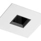Juno Aculux 3SQAPIN BS WHSF WET Recessed Lighting 3-1/4" Line Voltage, Low Voltage, LED Square Downlight Lensed Pinhole, Black Alzak Reflector, White Trim