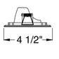 Juno Aculux 3SQAPIN BS WHSF WET Recessed Lighting 3-1/4" Line Voltage, Low Voltage, LED Square Downlight Lensed Pinhole, Black Alzak Reflector, White Trim