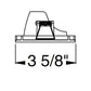 Juno Aculux 3SQAPIN BS WHFM Recessed Lighting 3-1/4" Line Voltage, Low Voltage, LED Square Downlight Adjustable Pinhole Flush Mount, Black Alzak Reflector, White Trim