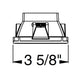 Juno Aculux 3SQD CD FM Recessed Lighting 3-1/4" Line Voltage, Low Voltage, LED Square Downlight Reflector, Haze Flush Mount Trim