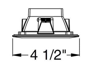 Juno Aculux 3SQD CD WHSF Recessed Lighting 3-1/4" Line Voltage, Low Voltage, LED Square Downlight Haze Reflector, White Self Flanged Trim