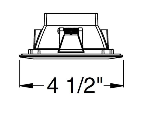 Juno Aculux 3SQD W SF Recessed Lighting 3-1/4" Line Voltage, Low Voltage, LED Square Downlight Reflector, White Self Flanged Trim