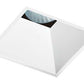 Juno Aculux 3SQDBV BS BLSF Recessed Lighting 3-1/4" Line Voltage, Low Voltage, LED Square Downlight Regressed, 1-1/4" Pinhole Black Alzak Reflector, Black Trim
