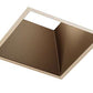 Juno Aculux 3SQDBV BS WHSF Recessed Lighting 3-1/4" Line Voltage, Low Voltage, LED Square Downlight Regressed, 1-1/4" Pinhole Black Alzak Reflector, White Trim