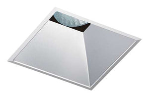 Juno Aculux 3SQDPIN BS WHSF Recessed Lighting 3-1/4" Line Voltage, Low Voltage, LED Square Downlight, 1-1/4" Pinhole Black Alzak Reflector, White Trim
