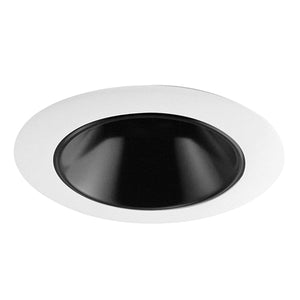 Juno Aculux Recessed Lighting 4017NB-WH 3-1/4" Hyperbolic LED Downlight, Black Alzak Reflector, White Trim Ring