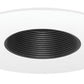 Juno Recessed Lighting 424B-WH (424 BWH) 6" Low Voltage, Line Voltage Pinhole, Adjustable Trim, Black Baffle, White Trim