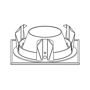 Juno Recessed Lighting 42LSQ-W-WH (42LSQ WWH) 4" Adjustable Downlight Square Cone Trim, White Reflector White Trim