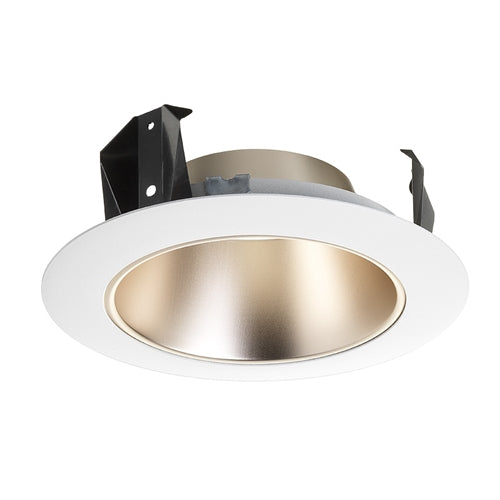 Juno Recessed Lighting 42LWHZ-WH (42L WHZWH) 4" Adjustable Downlight Cone Trim, Wheat Haze Reflector White Trim