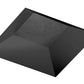 Juno Aculux Recessed Lighting 4302SQ-BL-FM 3-1/4" Line Voltage, Low Voltage, LED Square Downlight Regressed Pinhole Flush Mount, Black Alzak Reflector, Black Trim