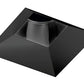 Juno Aculux Recessed Lighting 4307SQ-BL-FM 3-1/4" Line Voltage, Low Voltage, LED Square Downlight Regressed, 1-1/4" Pinhole Black Alzak Reflector, Flush Mount Black Trim