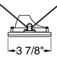 Juno Aculux Recessed Lighting 4308N-WH-FM 3-1/4" Adjustable Regressed Line Voltage, Low Voltage, LED 1-3/4" Flush Mount Pinhole Black Alzak Reflector, White Trim