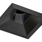 Juno Aculux Recessed Lighting 4308SQ-BL 3-1/4" Line Voltage, Low Voltage, LED Square Downlight Adjustable Regressed Pinhole, Black Alzak Reflector, Black Trim