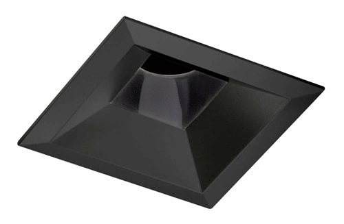 Juno Aculux Recessed Lighting 4308SQ-BL 3-1/4" Line Voltage, Low Voltage, LED Square Downlight Adjustable Regressed Pinhole, Black Alzak Reflector, Black Trim