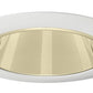 Juno Aculux Recessed Lighting 430NG-WH 3-1/4" Line Voltage, Low Voltage, LED Downlight 20 Degree Angle Cut Lensed, Gold Alzak Reflector, White Trim