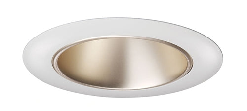 Juno Aculux Recessed Lighting 430NWHZ-WH 3-1/4" Line Voltage, Low Voltage, LED Downlight 20 Degree Angle Cut Lensed, Wheat Haze Alzak Reflector, White Trim