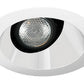 Juno Aculux Recessed Lighting 431NC-SFWH (3AC CS WHSF WET) 3-1/4" Line Voltage, Low Voltage, LED Downlight Angle Cut Lensed, Clear Alzak Reflector, Self Flanged White Trim
