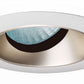Juno Aculux Recessed Lighting 431NG-WH 3-1/4" Line Voltage, Low Voltage, LED Downlight Angle Cut Lensed, Gold Alzak Reflector, White Trim