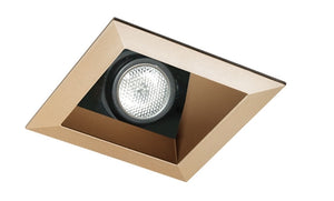 Juno Aculux Recessed Lighting 431SQWHZ-SF 3-1/4" Line Voltage, Low Voltage, LED Square Downlight Angle Cut Lensed Reflector Self Flanged, Wheat Haze Trim