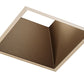 Juno Aculux Recessed Lighting 432SQWHZ-FM 3-1/4" Line Voltage, Low Voltage, LED Square Downlight Lensed Reflector Flush Mount, Wheat Haze Trim