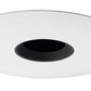 Juno Aculux Recessed Lighting 4331N-WH 3-1/4" Adjustable Lensed Pinhole Line Voltage, Low Voltage, LED, Black Alzak Reflector, White Trim