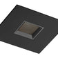 Juno Aculux Recessed Lighting 4331SQ-BL 3-1/4" Line Voltage, Low Voltage, LED Square Downlight Lensed Pinhole, Black Alzak Reflector, Black Trim