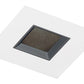 Juno Aculux Recessed Lighting 4331SQ-WH-FM 3-1/4" Line Voltage, Low Voltage, LED Square Downlight Lensed Pinhole Flush Mount, Black Alzak Reflector, White Trim