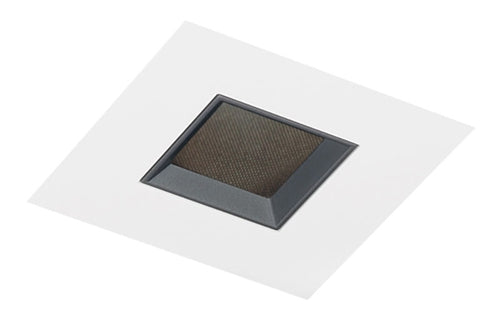Juno Aculux Recessed Lighting 4331SQ-WH-FM 3-1/4" Line Voltage, Low Voltage, LED Square Downlight Lensed Pinhole Flush Mount, Black Alzak Reflector, White Trim