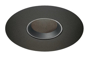 Juno Aculux Recessed Lighting 4332N-BL-FM 3-1/4" Lensed Pinhole Flush Mount, Line Voltage, Low Voltage, LED, Black Alzak Reflector, Black Trim