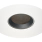 Juno Aculux Recessed Lighting 4332N-WH-FM 3-1/4" Lensed Pinhole Flush Mount, Line Voltage, Low Voltage, LED, Black Alzak Reflector, White Trim
