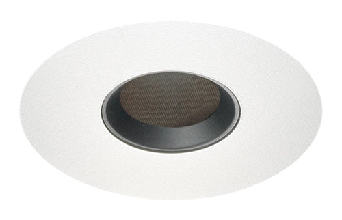 Juno Aculux Recessed Lighting 4332N-WH-FM 3-1/4" Lensed Pinhole Flush Mount, Line Voltage, Low Voltage, LED, Black Alzak Reflector, White Trim