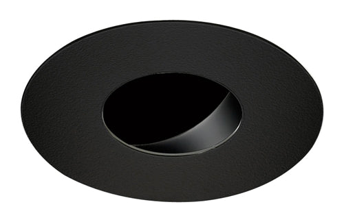 Juno Aculux Recessed Lighting 4335N-BL-FM 3-1/4" Line Voltage, Low Voltage, LED Adjustable Flush Mount Pinhole Black Alzak Reflector, Black Trim